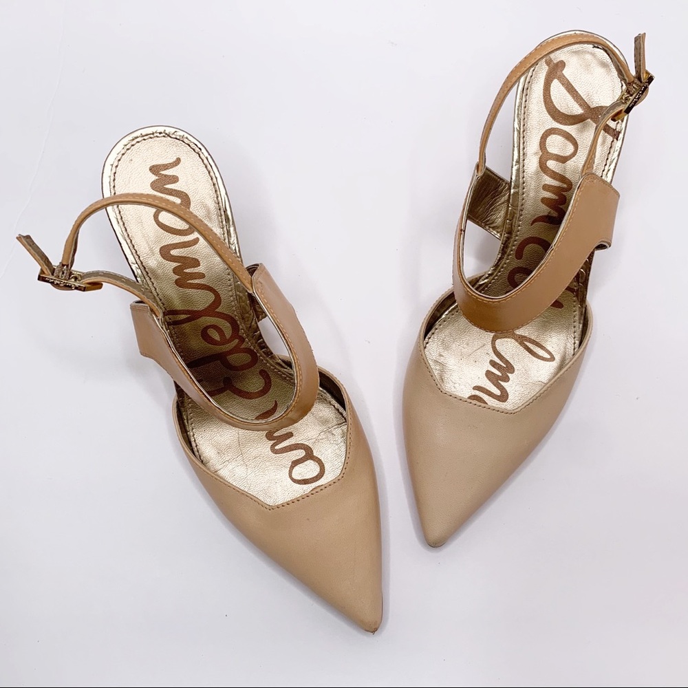 Sam Edelman Ola 6.5M Nude Slingback Heels